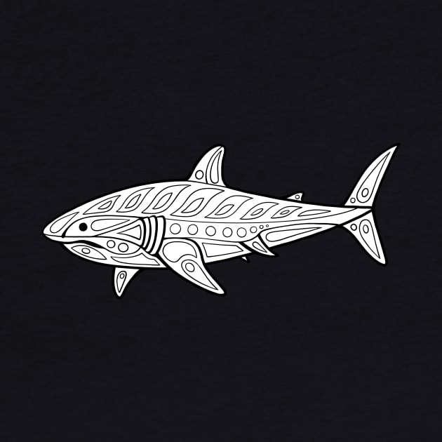 Native inspired Great White Shark by DahlisCrafter